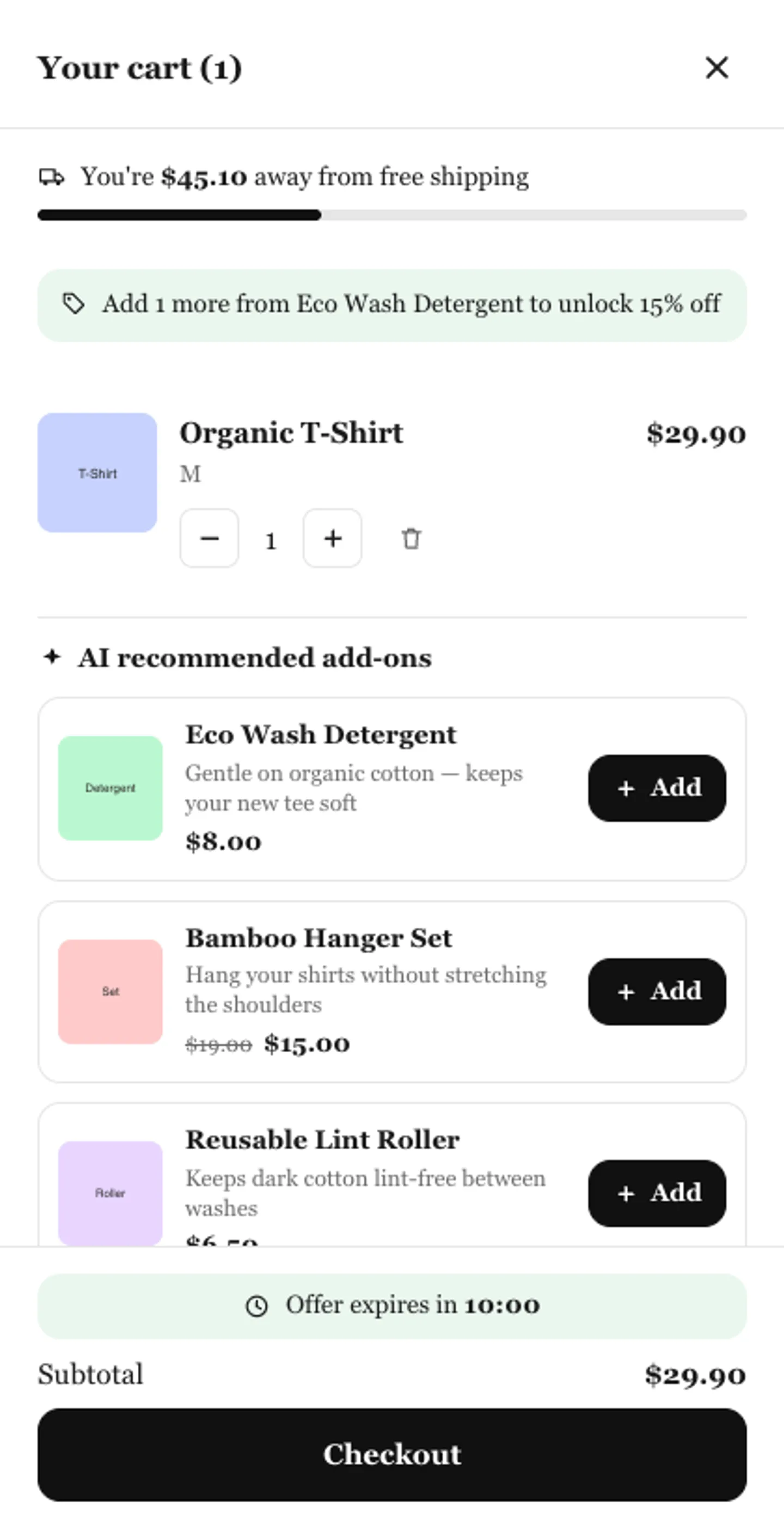 One rule engine, two runtimes: a cart drawer and a Shopify Discount Function that agree