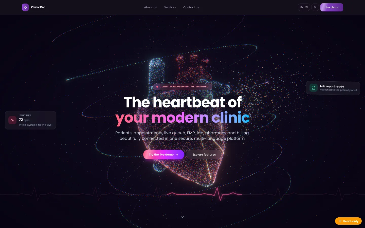 ClinicPro – Multi-tenant Clinic & Practice Management SaaS (Next.js + MongoDB) — preview 1